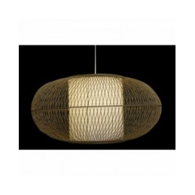 Lampadario DKD Home Decor Bianco Naturale Bambù 40 W 83 x 83 x 40 cm