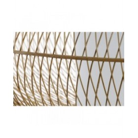 Lampadario DKD Home Decor Bianco Naturale Bambù 40 W 83 x 83 x 40 cm