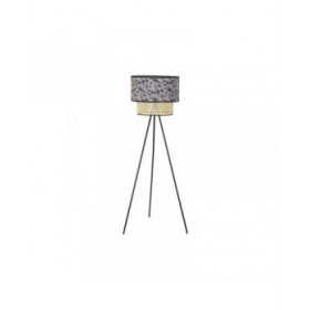Lampada da Terra DKD Home Decor Naturale Nero Metallo Palme Poliestere Coloniale (60 x 60 x 129 cm)