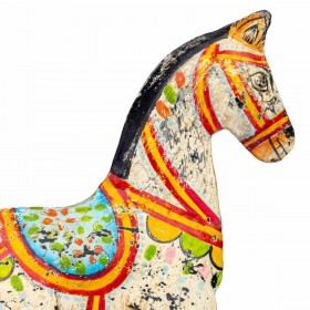 Statua Decorativa Alexandra House Living Legno di mango Cavallo 7 x 24 x 22 cm