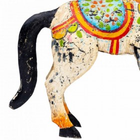 Statua Decorativa Alexandra House Living Legno di mango Cavallo 7 x 24 x 22 cm