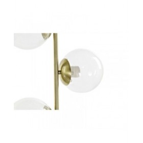 Lampada da Terra DKD Home Decor 35 x 25 x 167 cm Cristallo Dorato Metallo Trasparente 220 V 50 W