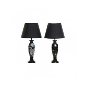 Lampada da tavolo DKD Home Decor Nero Dorato Uccello 220 V 50 W Orientale (28 x 28 x 51 cm) (2 Unità)