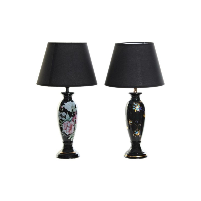 Lampada da tavolo DKD Home Decor Nero Dorato Uccello 220 V 50 W Orientale (28 x 28 x 51 cm) (2 Unità)