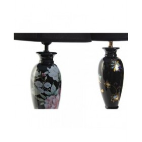 Lampada da tavolo DKD Home Decor Nero Dorato Uccello 220 V 50 W Orientale (28 x 28 x 51 cm) (2 Unità)