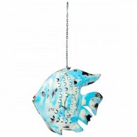 Statua Decorativa Alexandra House Living Azzurro Legno di mango Pesce 8 x 46 x 62 cm