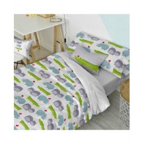 Fodera per cuscino HappyFriday Mr Fox Hippo Multicolore 50 x 30 cm
