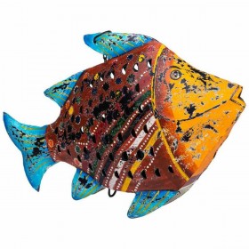 Statua Decorativa Alexandra House Living Legno di mango Pesce 10 x 32 x 50 cm