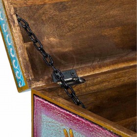 Baule Alexandra House Living Multicolore Legno di mango 28 x 22 x 46 cm Stile artigianale