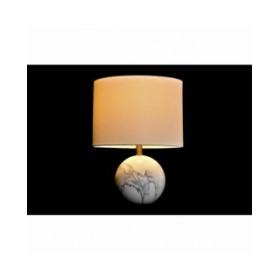 Lampada da tavolo DKD Home Decor Bianco Dorato Metallo 50 W 220 V 36 x 36 x 52 cm