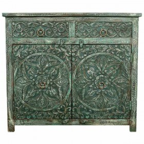 Credenza Alexandra House Living Verde Legno di mango 40 x 90 x 103 cm