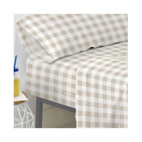 Lenzuolo con angoli aderenti HappyFriday Basic Kids Beige 90 x 200 x 32 cm Vichy