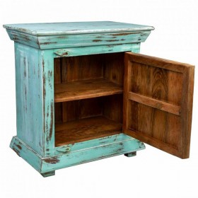 Comodino Alexandra House Living Nero Verde 35 x 60 x 55 cm