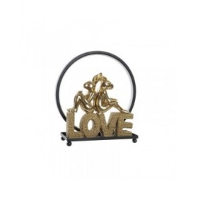 Decorazione luminosa DKD Home Decor Love Coniglio Resina (30 x 11 x 31,5 cm)