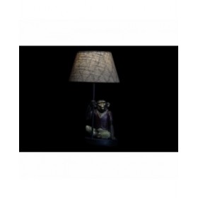 Lampada da tavolo DKD Home Decor Marrone Multicolore Coloniale 220 V 50 W Scimmia (27 x 25 x 44,5 cm)