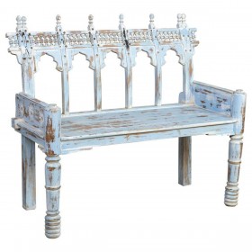 Panca Alexandra House Living Azzurro Legno di mango 56 x 104 x 118 cm