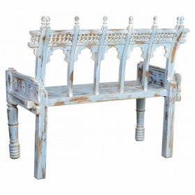 Panca Alexandra House Living Azzurro Legno di mango 56 x 104 x 118 cm