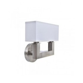 Lampada da Parete DKD Home Decor Argentato Metallo Poliestere Bianco 220 V 40 W (25 x 14 x 24 cm)
