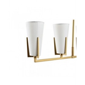 Lampadario DKD Home Decor Dorato Bianco (67 x 14 x 22 cm)