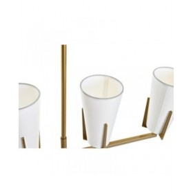 Lampadario DKD Home Decor Dorato Bianco (67 x 14 x 22 cm)