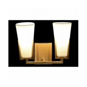 Lampada da Parete DKD Home Decor Cristallo Dorato Metallo Poliestere Bianco (30 x 18 x 23 cm)
