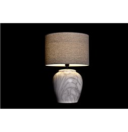 Secchio Alexandra House Living Bianco Canapa Metallo Legno di abete 35 x 31 x 40 cm Con coperchio Con maniglia