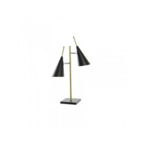 Lampada da tavolo DKD Home Decor Nero Dorato Metallo 25 W 220 V 38 x 16 x 64 cm