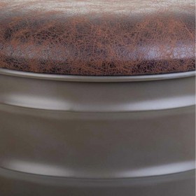 Secchio Alexandra House Living Marrone Canapa Metallo Legno di abete 35 x 31 x 40 cm Con coperchio Con maniglia