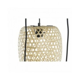 Lampadario DKD Home Decor 43 x 43 x 100 cm Nero Marrone Bambù 50 W