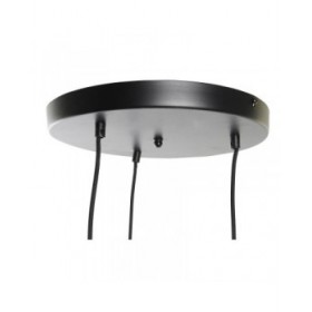Lampadario DKD Home Decor 43 x 43 x 100 cm Nero Marrone Bambù 50 W