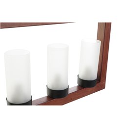 Sgabello Alexandra House Living Rosso Poliuretano Metallo Truciolare 47 x 27 x 33 cm