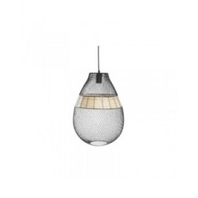 Lampadario DKD Home Decor Nero Metallo Marrone 50 W 32 x 32 x 43 cm