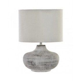 Lampada da tavolo DKD Home Decor 40W Grigio Bianco 230 V 40 W (2 Unità) (22 x 22 x 31 cm)