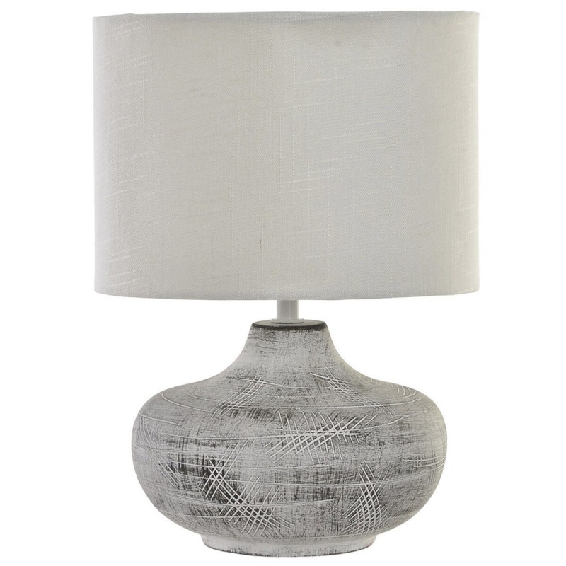 Lampada da tavolo DKD Home Decor 40W Grigio Bianco 230 V 40 W (2 Unità) (22 x 22 x 31 cm)