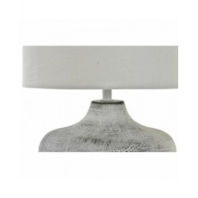 Lampada da tavolo DKD Home Decor 40W Grigio Bianco 230 V 40 W (2 Unità) (22 x 22 x 31 cm)