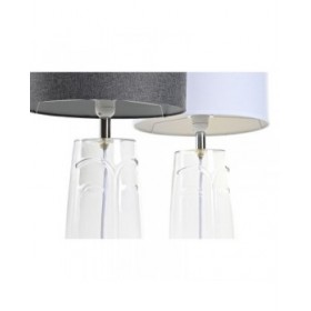 Lampada da tavolo DKD Home Decor Cristallo Trasparente Bianco Grigio chiaro 30 x 30 x 54 cm (2 Unità)