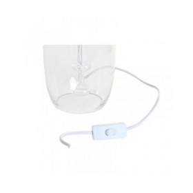 Lampada da tavolo DKD Home Decor Cristallo Trasparente Bianco Grigio chiaro 30 x 30 x 54 cm (2 Unità)