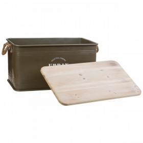 Baule Alexandra House Living Urban Verde Canapa Metallo Legno di abete 38 x 60 x 33 cm