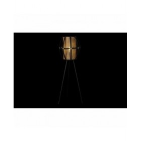 Lampada da Terra DKD Home Decor Marrone Nero Metallo Bambù 50 W 220 V 38 x 38 x 119 cm