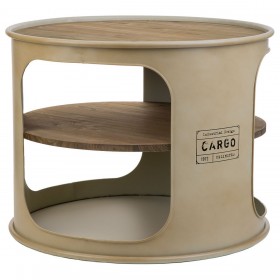 Tavolo aggiuntivo Alexandra House Living Grigio metallo e legno di abete 60 x 60 x 47 cm