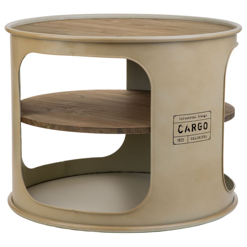 Tavolo aggiuntivo Alexandra House Living Grigio metallo e legno di abete 60 x 60 x 47 cm