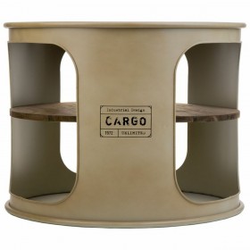 Tavolo aggiuntivo Alexandra House Living Grigio metallo e legno di abete 60 x 60 x 47 cm