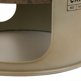Tavolo aggiuntivo Alexandra House Living Grigio metallo e legno di abete 60 x 60 x 47 cm