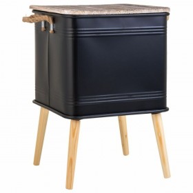 Comodino Alexandra House Living Nero 41 x 41 x 61 cm