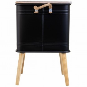 Comodino Alexandra House Living Nero 41 x 41 x 61 cm