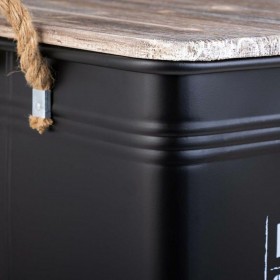 Comodino Alexandra House Living Nero 41 x 41 x 61 cm