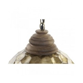 Lampadario DKD Home Decor Dorato Legno Metallo 50 W 39 x 39 x 34 cm
