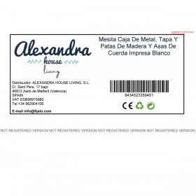 Comodino Alexandra House Living Bianco 41 x 41 x 61 cm