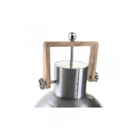 Lampadario DKD Home Decor Marrone Argentato Ferro Legno di mango 50 W 40 x 40 x 47 cm
