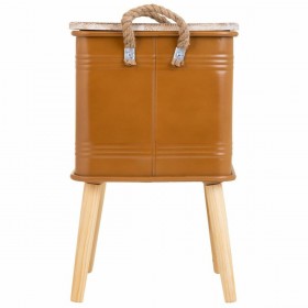 Comodino Alexandra House Living Marrone 34 x 34 x 55 cm